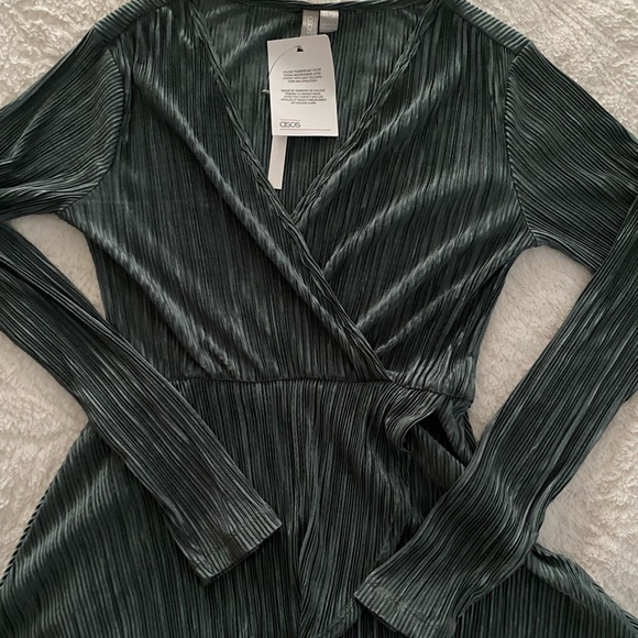 Maternity front wrap blouse - Green - Small - Picture 5 of 5